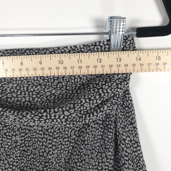 NWT ZARA Animal Print Mini Skirt Front Belt Gold Buckle Side Ruching 2297/741 S - Picture 7 of 15